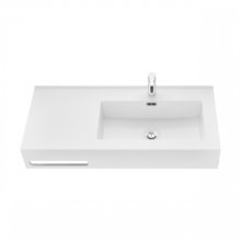 Раковина Акватон Квадро Про 100 см, белый, левая/правая