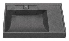 Раковина Акватон Рейн 1A72113KRW210 80 см, искусственный камень, для установки над стиральной машиной, графит