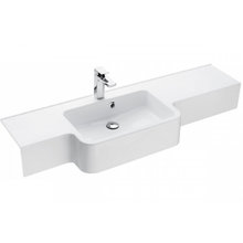 Раковина Aquaton Hotel B 1A709431PI01L/1A709531PI01P, 151 см, искусственный камень, белая, левая/правая