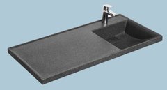 Раковина Акватон Лондри 1.A722.2.3KL.H21.R, 105 см, искусственный камень, графит, правая