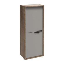 Шкаф-пенал Jacob Delafon Vivienne 40 х 100 см, корпус дуб табак, фасад серый титан матовый, без ручек, EB1587-E52-M54