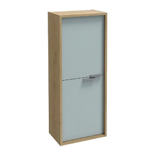 Шкаф-пенал Jacob Delafon Vivienne 40 х 100 см, корпус арлингтонский дуб, фасад голубой шторм матовый, ручки хром, EB1510-E70-M50