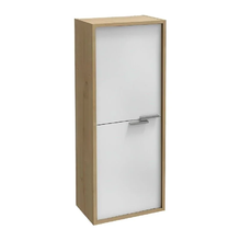 Шкаф-пенал Jacob Delafon Vivienne EB1510-E70-N18, 40 х 100 см, ручки хром, корпус арлингтонский дуб, фасад белый глянцевый