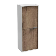 Шкаф-пенал Jacob Delafon Vivienne EB1510-N18-E52, 40 х 100 см, ручки хром, корпус белый глянцевый, фасад дуб табак