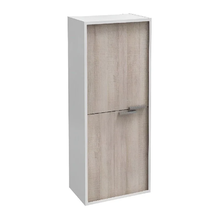 Шкаф-пенал Jacob Delafon Vivienne EB1510-N18-E71, 40 х 100 см, ручки хром, корпус белый глянцевый, фасад серый дуб