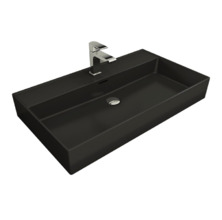 Раковина Bocchi Milano 1377-004-0126, 80 см, цвет черный матовый