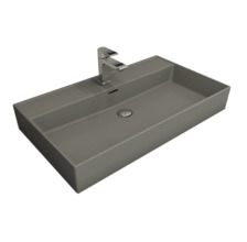 Раковина Bocchi Milano 1377-006-0126, 80 см, фарфор, цвет серый