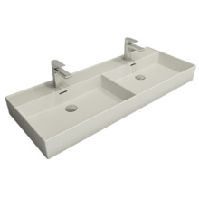 Раковина Bocchi Milano 1393-002-0126, 120 см, фарфор, цвет белый матовый