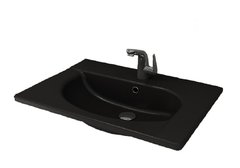 Раковина Bocchi Taormina Arch 1009-004-0126, 65 см, фарфор, цвет черный матовый