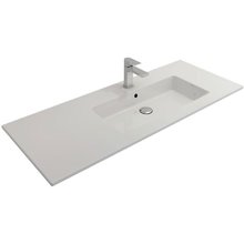 Раковина Bocchi Milano L/R 1365-001-0126/1305-001-0126, 120 см, фарфор, белая