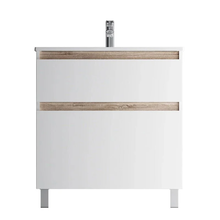 Тумба под раковину Am.Pm X-Joy M85AFSX0802WG, напольная, 80 см, 2 ящика, белый глянец