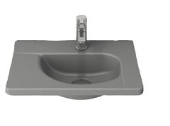 Раковина Bocchi Taormina Arch 1015-006-0126, 45 см, фарфор, серая матовая