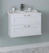 Тумба под раковину Акватон Леон 65 подвесная, 1A187001LBPS0, цвет дуб белый