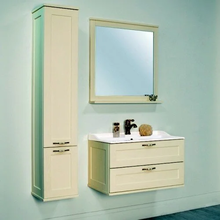 Тумба под раковину Акватон Леон 80 1A186301LBPR0 подвесная, дуб бежевый