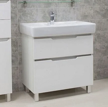 Тумба под раковину Акватон Дакота 1A202901DAAY0 80 см, фасад белый, корпус выбеленное дерево