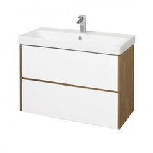 Тумба под раковину Акватон Сканди 90 см, 1A251901SDZ90, подвесная, белый/дуб рустикальный