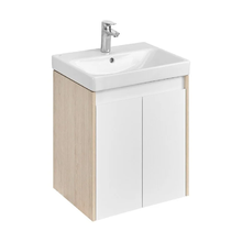 Тумба под раковину Акватон Сканди Doors,1A278801SDB20, 55 см, подвесная, белый глянец/дуб верона