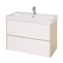 Тумба под раковину Акватон Сканди 90 см, 1A251901SDB20, подвесная, белый/дуб верона
