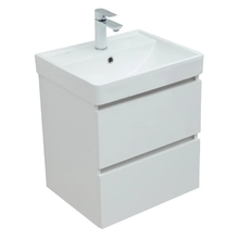 Тумба под раковину Aquanet Вега 50, подвесная, 2 ящика, белый глянец, 00308332