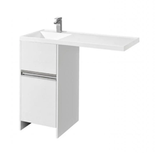 Тумба с раковиной Акватон Лондри под стиральную машину 105 см, напольная, левая, 1A2360K1LH010