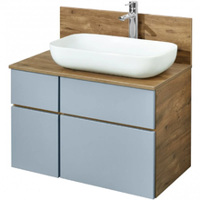 Тумба под раковину Акватон Мишель 80 см подвесная, дуб рустикальный, дуб фьорд, 1A256801MIX30