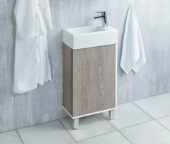 Тумба с раковиной Акватон Эмма, 1A2216K1EAD80, 45 х 62,5 см, цвет фасада - дуб навара