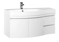 Тумба под раковину Aquanet Опера 2-115 L (2 дверцы, 2 ящика) 00169613, левая, цвет белый