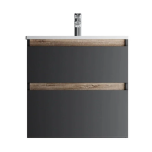 Тумба под раковину Am.Pm X-Joy подвесная, 65 см, 2 ящика, цвет черный матовый, M85AFHX0652BM