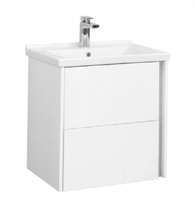 Тумба с раковиной Акватон Стоун 1A2314K1SX010 60 см подвесная, белый глянцевый