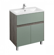 Тумба с раковиной Акватон Форест 75 см подвесная/напольная, дуб рошелье/сумеречный голубой, 1A2783K0FR9C0