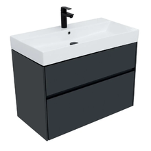 Тумба под раковину Aquanet Бруклин 85, подвесная, антрацит матовый, 00310142