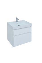 Тумба под раковину Aquanet Nova Lite 75, 2 ящика, белый глянец (242272)
