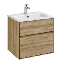 Тумба с раковиной Акватон Либерти 60 см, дуб эльвезия, раковина Элина 60, 1A2794К0LYC70