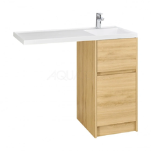 Тумба под раковину Акватон Лондри 40 см под стиральную машину, дуб сантана, 1A2670K1LH0C0