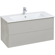 Тумба с раковиной Акватон Сохо 100 см подвесная, слэйт/галька серая, 1A2582K1AJ9A0