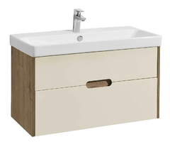 Тумба под раковину Акватон Оливия 90 см, бежевый, дуб велл, 1A254401OLVG0