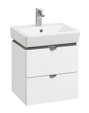 Тумба под раковину Акватон Скай PRO 60 см подвесная, белый глянцевый, 1A238201SY010