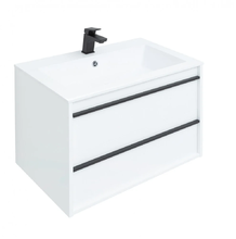 Тумба под раковину Aquanet Lino 70 см подвесная, белый матовый, 253902