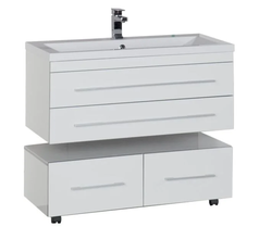 Тумба под раковину Aquanet Верона 90 подвесная 00172335, цвет белый