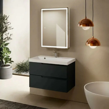 Тумба под раковину Aquame S3 AQM900380GM, 80 см, подвесная, цвет антрацит