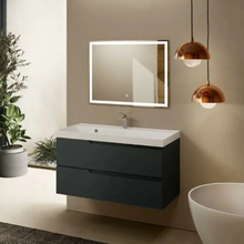 Тумба под раковину Aquame S3 AQM900310GM, 100 см, подвесная, цвет антрацит