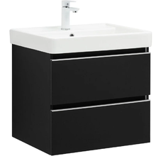 Тумба под раковину Aquanet Вега 2.0, 337953, 60 см, подвесная, черный soft touch