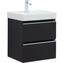 Тумба под раковину Aquanet Вега 2.0, 337952, 50 см, подвесная, черный soft touch