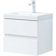 Тумба под раковину Aquanet Беркли 60 см подвесная, 2 ящика, цвет белый, 302349