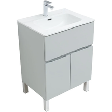 Тумба под раковину Aquanet Алвита New 60 см, напольная, цвет серый матовый, 277548