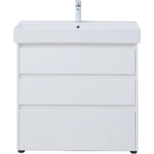 Тумба под раковину Aquanet Nova Lite, напольная, 85 см, цвет белый глянец, 302475