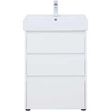 Тумба под раковину Aquanet Nova Lite, напольная, 60 см, цвет белый глянец, 302469