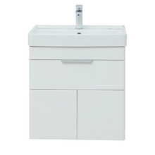 Тумба под раковину Aquanet Ирис new 60, подвесная, 1 ящик 2 фасада, белый глянец, 00310148