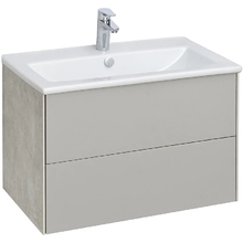 Тумба с раковиной Акватон Сохо 75 см подвесная, слэйт/галька серая, 1A2581K1AJ9A0