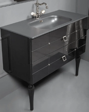 Тумба под раковину Armadi Art Piazza 100 см, напольная, черный, хром, 841-100-BCR